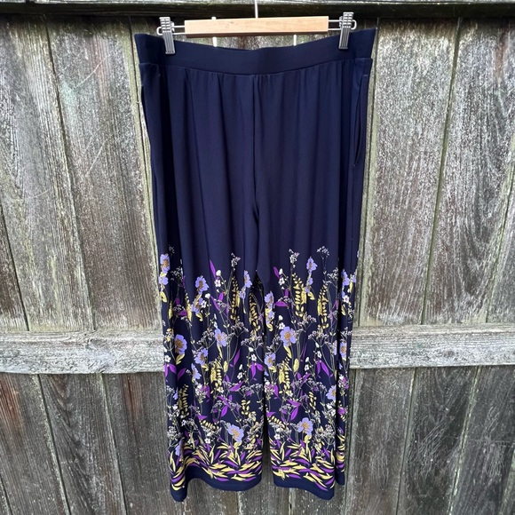 Susan Graver Slinky Pants Floral - Picture 2 of 9